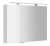 MIRRÓ galerka s LED osvětlením, 90x70x16cm, bílá MC090-0030