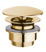 Umyvadlová výpust 5/4“, neuzavíratelná, velká zátka, 5-55mm, zlato UD52552