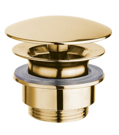 Umyvadlová výpust 5/4“, neuzavíratelná, velká zátka, 5-55mm, zlato UD52552