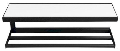 SKA nástěnná police 450x140x160mm, černá mat s bílou MDF deskou SKA401