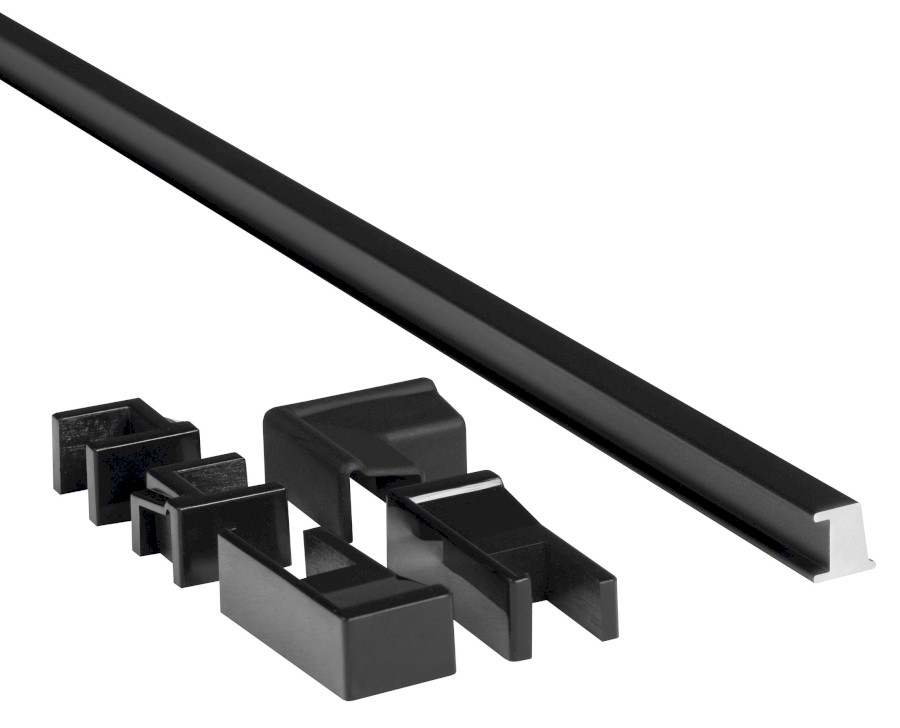 NDGT03B (58454) TRINITY přetoková lišta, černá mat NDGT03B