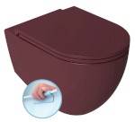 INFINITY závěsná WC mísa, Rimless, 36,5x53cm, maroon red 10NF02004-2R