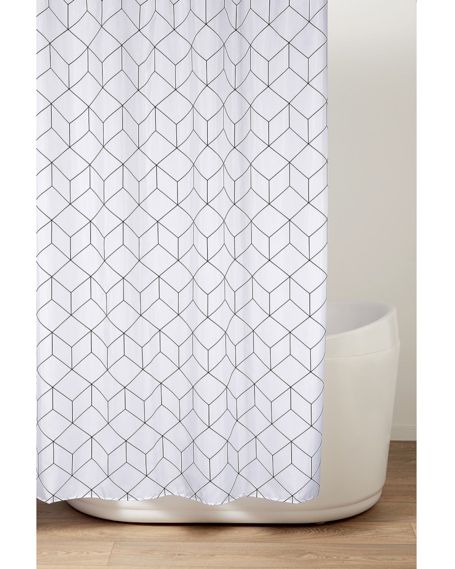 Sprchový závěs 180x200cm, polyester, kostky ZV029