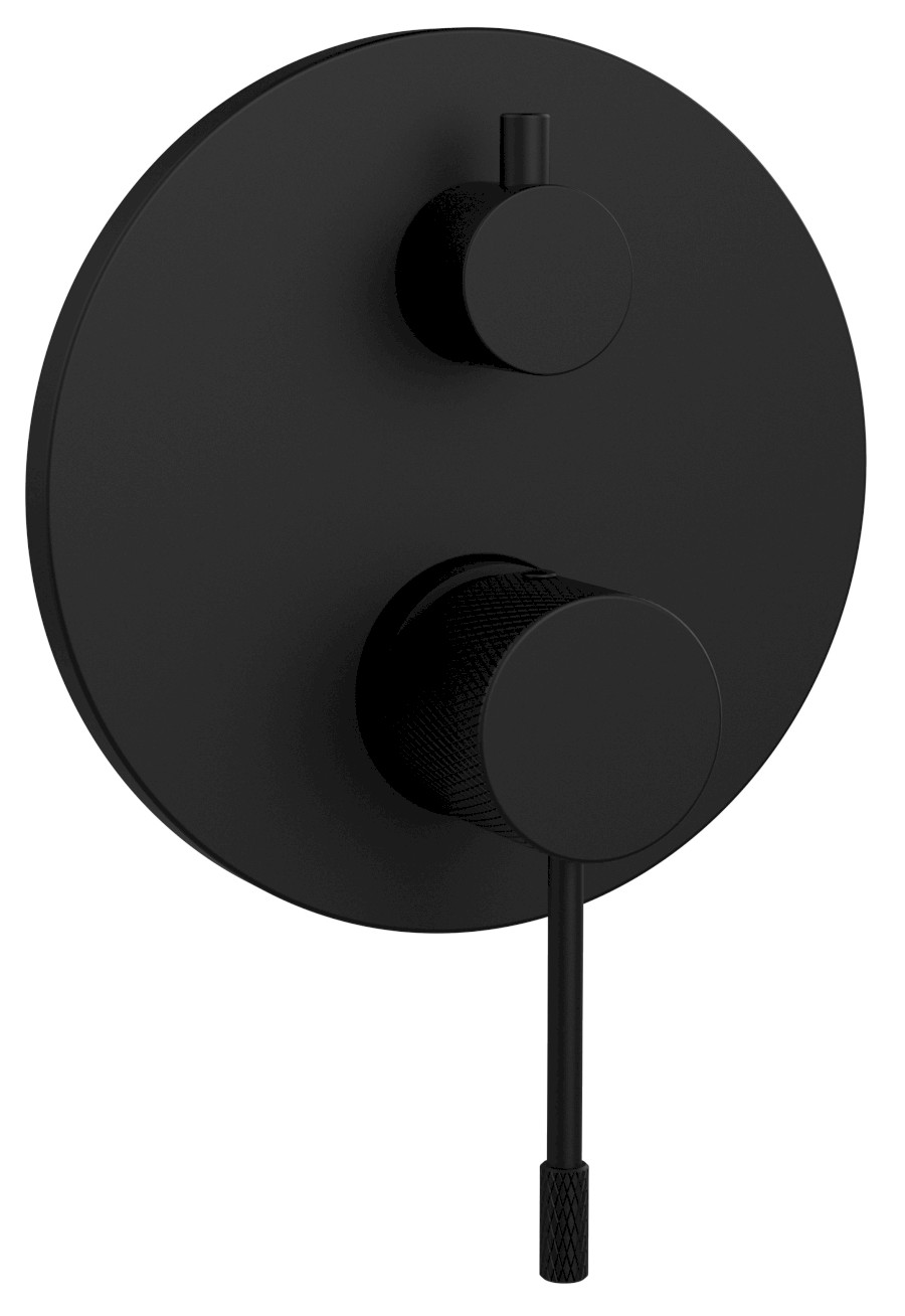 WD042B (52867) SOLARIS podomítková sprchová baterie, 2 výstupy, černá mat WD042B