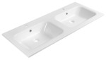 AC121 (61996) ARECA dvojumyvadlo, litý mramor, 121x51,5cm, bílá AC121