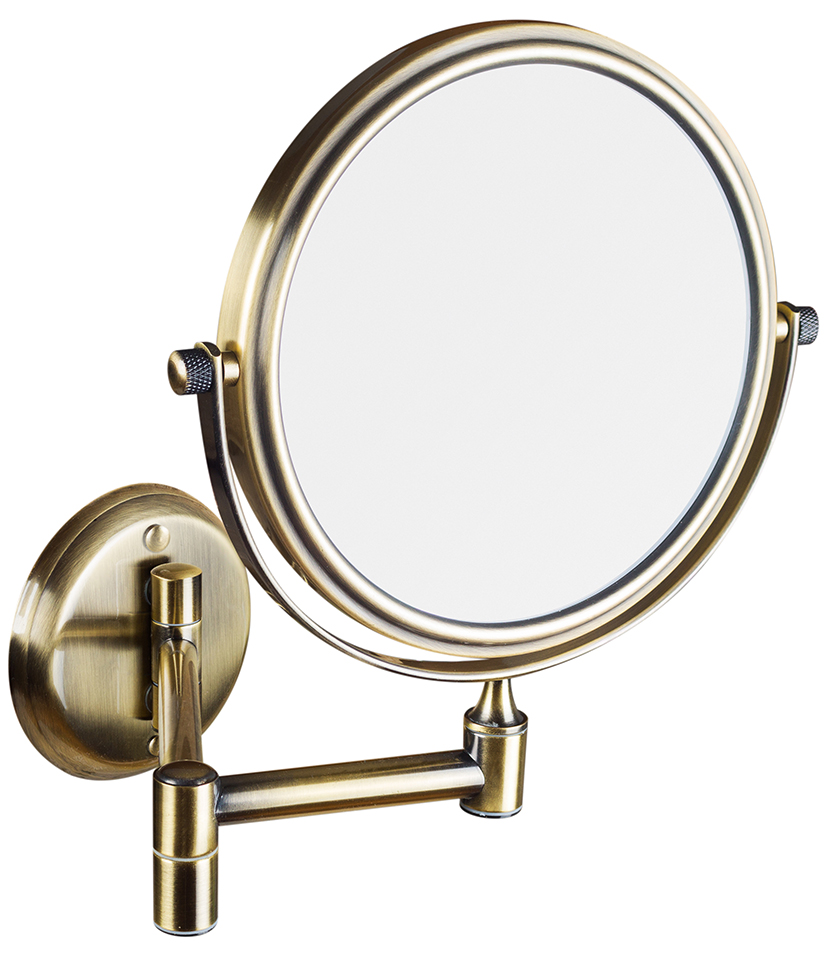 XP012 (25218) Kosmetické zrcátko závěsné, Ø 140mm, oboustranné, bronz XP012