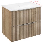 CIRASA STRIP umyvadlová skříňka 58x54x39cm, dub alabama CR592-2322