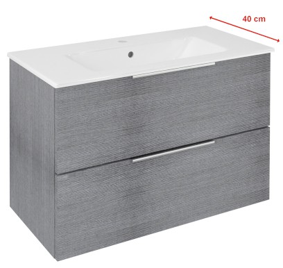 CIRASA umyvadlová skříňka 78x54x39cm, dub stříbrný CR792-1111