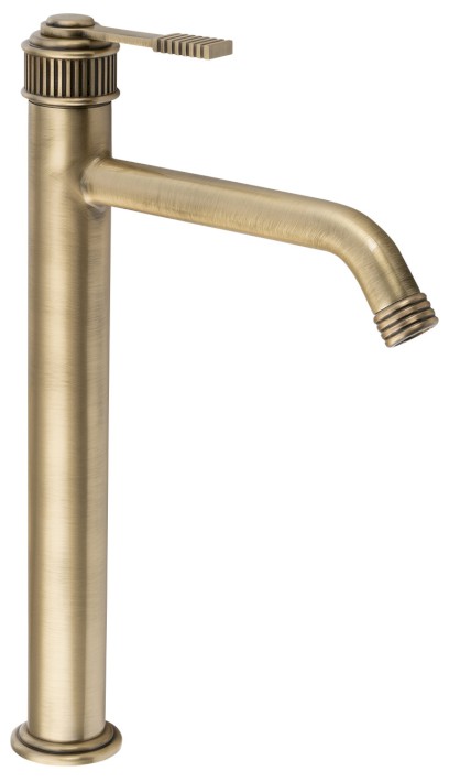 VERSI stojánková umyvadlová baterie vysoká, prodloužená hubice, bronz RV007/18