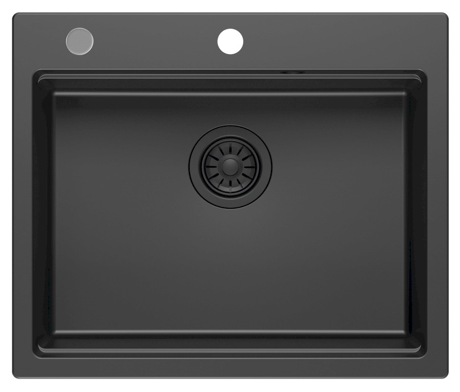 GR5950 (60984) Granitový vestavný dřez mono, 59,5x50cm, carbon GR5950