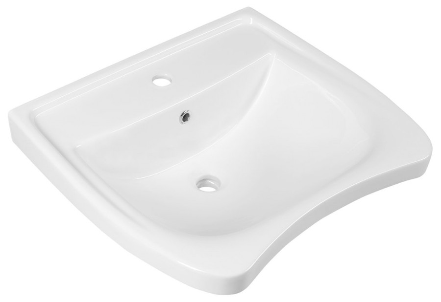 HANDICAP keramické umyvadlo pro handicapované 60x55cm, bílá 5160