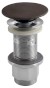 Umyvadlová výpust 5/4“, click-clack, betonová zátka, 10-80mm, tmavě hnědá mat FG915