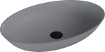 BANERA OVAL umyvadlo na desku, litý mramor, 60x40cm, šedá mat 14397.31