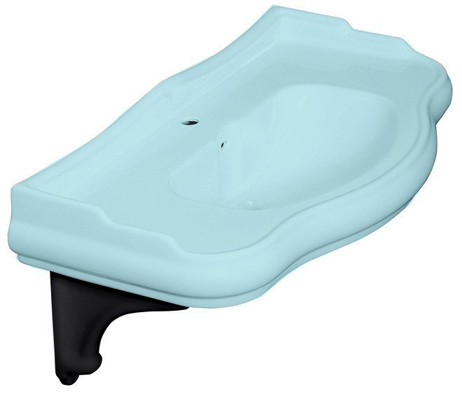 107931 (52025) RETRO keramická konzole pro umyvadlo 105001, 1 ks, černá mat 107931