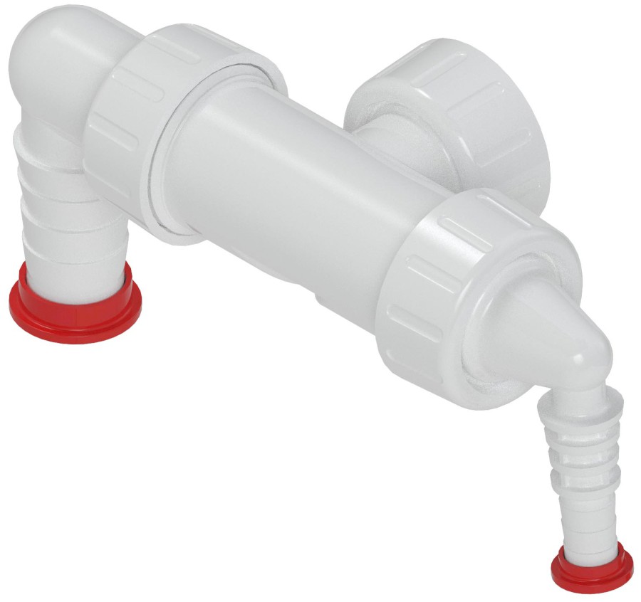 168.132.0 (60885) Dvojkolínko podomítkového sifonu, pro pračku a sušičku/myčku, bílá 168.132.0