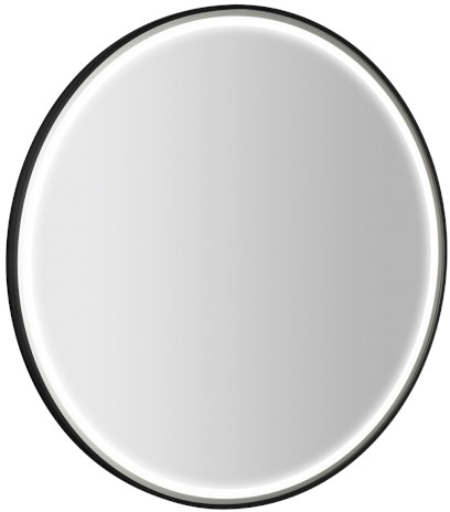 KADRIS kulaté zrcadlo s LED osvětlením ø 100cm, černá mat KD100
