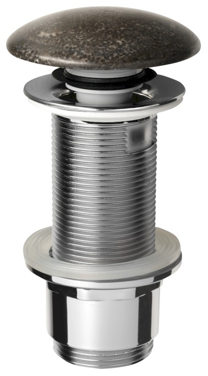 BLOK umyvadlová výpust 5/4“, click-clack, zátka matný tmavý kámen 2401-911