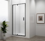 EASY BLACK sprchové dveře otočné 760-900mm, čiré sklo EL1615B