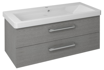 THEIA umyvadlová skříňka 101,4x43,5x44,2cm, 2xzásuvka, dub stříbrný TH105-1111