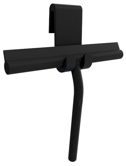 Stěrka do sprchy, včetně uchycení na zástěnu, černá mat 72825.21