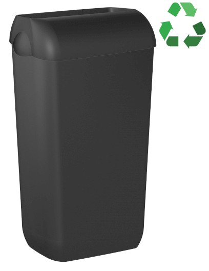 ECOLORED odpadkový koš nástěnný s víkem 23l, ABS, Soft Touch, černá mat A74020VB