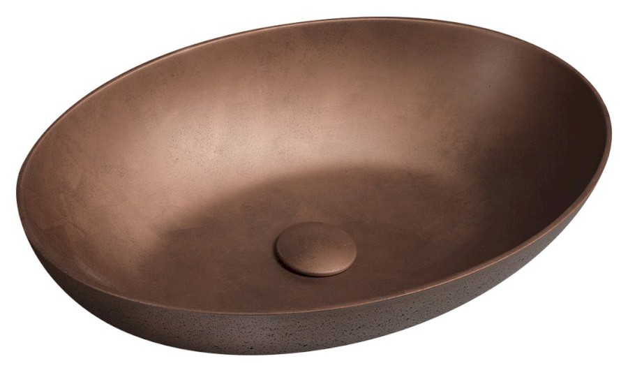 FG220 (55115) FORMIGO betonové umyvadlo na desku, 60x40cm, měď mat FG220
