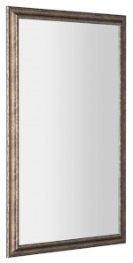 ROMINA zrcadlo v dřevěném rámu 58x98cm, bronzová patina NL398
