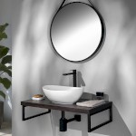 VEGA deska pod umyvadlo 82,5x45cm, dub černý VG685