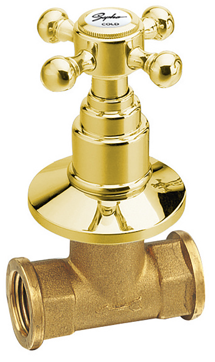 3055H (32567) ANTEA podomítkový ventil, teplá, zlato 3055H
