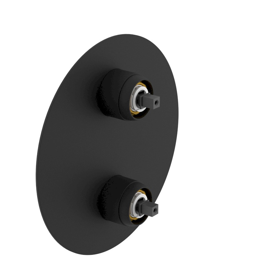 UT044B-1 (57416) ULTRAMIX tělo podomítkové sprchové baterie, 3 výstupy, otočný přepínač, černá mat UT044B-1