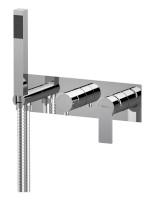 XA53 (50870) PAX podomítková sprchová/vanová baterie s ruční sprchou, 3 výstupy, chrom XA53