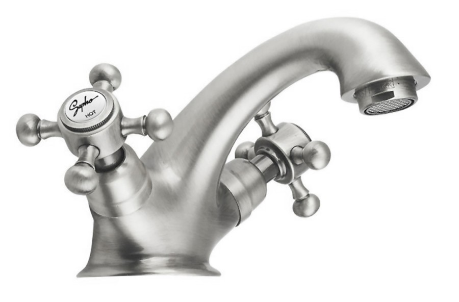 ANTEA stojánková umyvadlová baterie s výpustí, nikl 3178