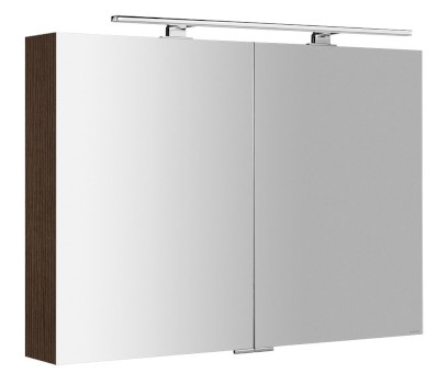 MIRRÓ galerka s LED osvětlením, 100x70x16cm, borovice rustik MC100-0016