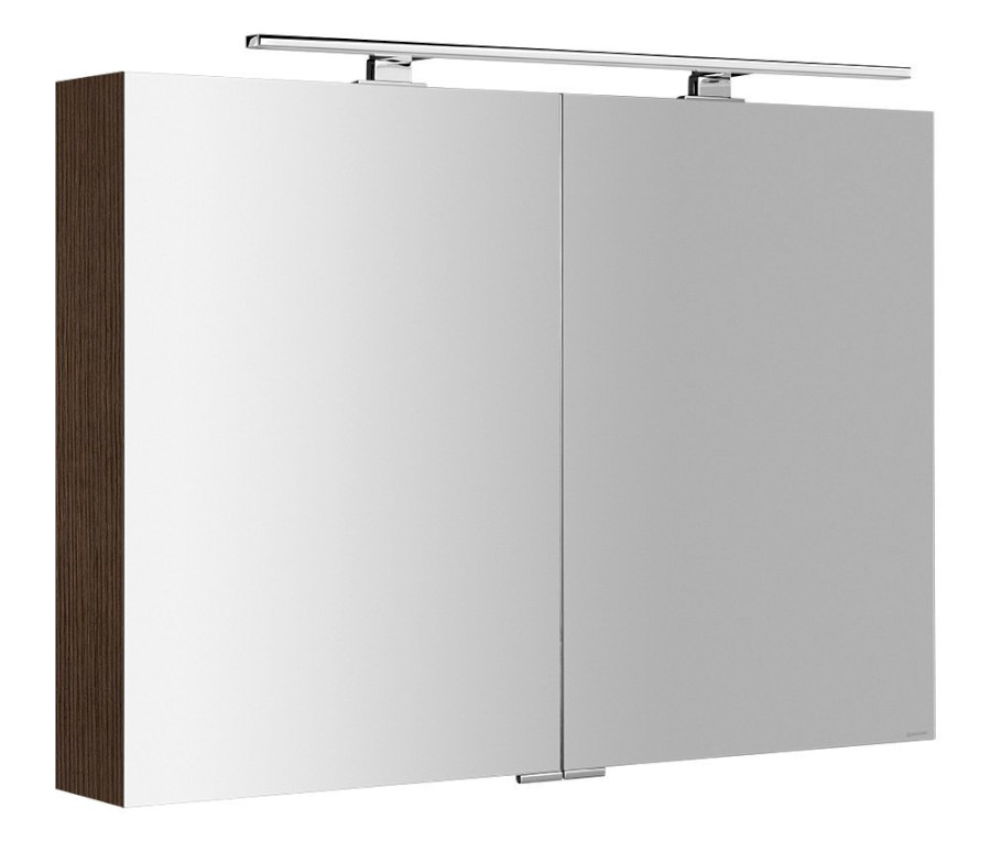 MIRRÓ galerka s LED osvětlením, 100x70x16cm, borovice rustik MC100-0016