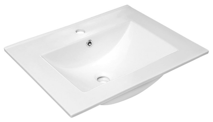 1601-60 (3157) SLIM keramické umyvadlo, nábytkové, 60x46,5cm, bílá 1601-60