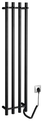 PAPINADO elektrický sušák ručníků 263x1200mm, 85W, černá mat ER350