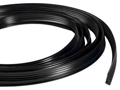 EASY BLACK zamačkávací těsnění pivotových dveří, 1838mm ND007B