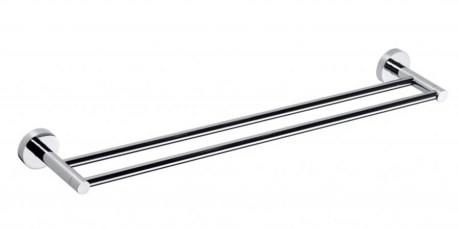X-ROUND E dvojitý držák ručníků 600mm, chrom XR423