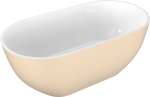 REDUTA volně stojící vana litý mramor 150x75x58cm, bílá/béžová mat 71843.82