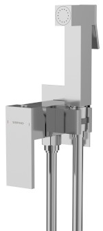 CM040 (53052) CUBEMIX podomítková bidetová baterie se Stop sprškou, hranatá, chrom CM040