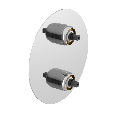 ULTRAMIX tělo podomítkové sprchové baterie, 2 výstupy, otočný přepínač, chrom UT043-1