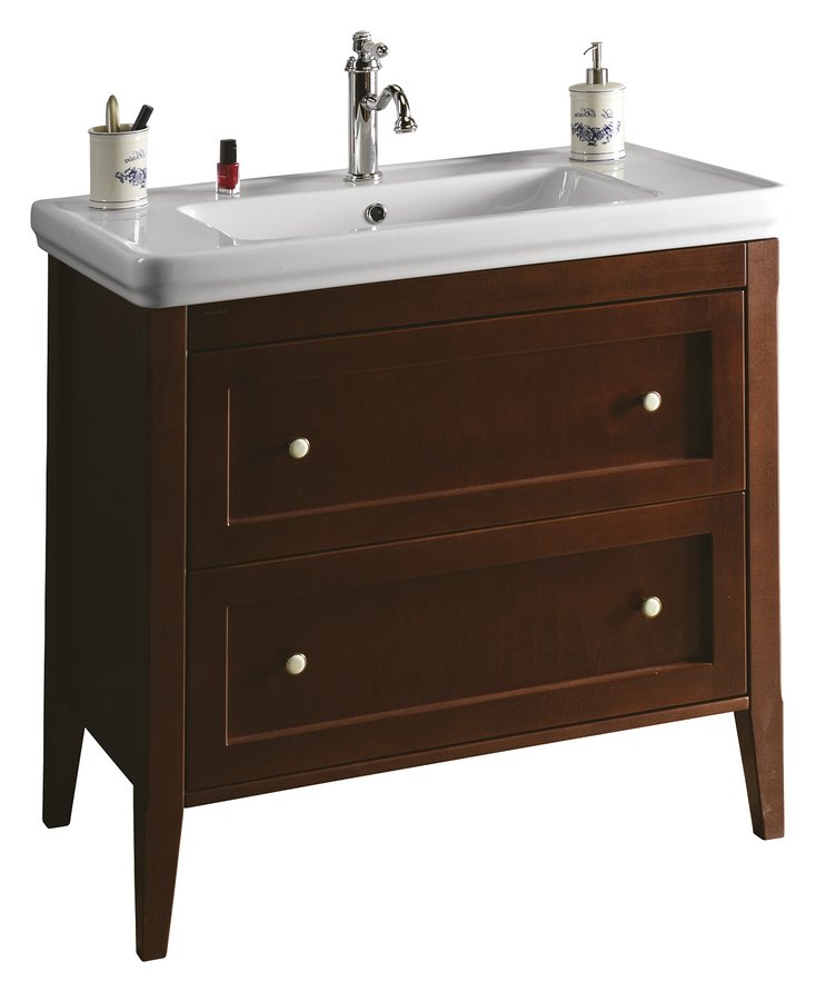 CR391 (58713) CROSS umyvadlová skříňka 85x81x47cm, 2x zásuvka, buk CR391