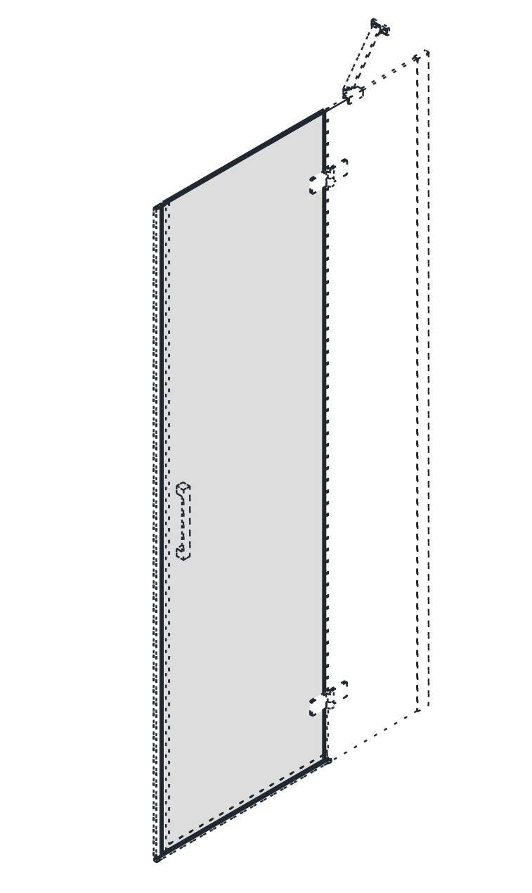 TRINITY otočný díl dveří do niky, sklo čiré, pravé GT1200CR