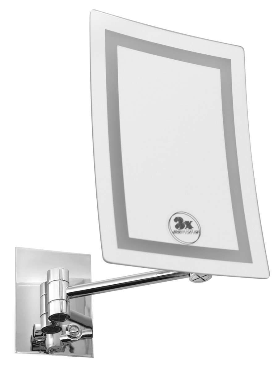 MW834 (46943) Kosmetické zrcátko závěsné LED, 160x240mm, chrom MW834