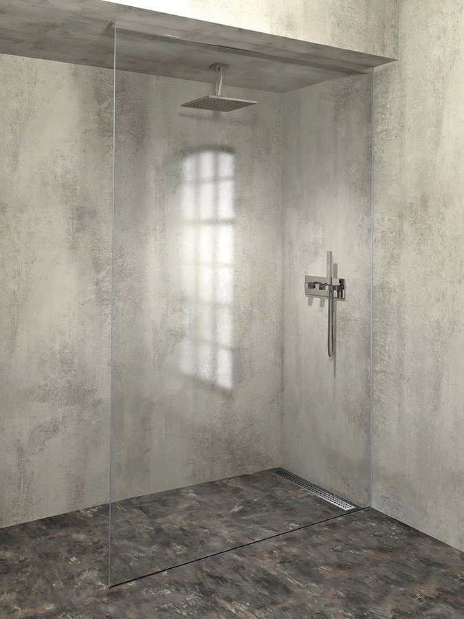 ARCHITEX sada pro neviditelné uchycení skla, podlaha-stěna-strop, 1610x2600mm, leštěný hliník AL2616