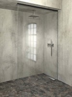 ARCHITEX sada pro neviditelné uchycení skla, podlaha-stěna-strop, 1610x2600mm, černá mat AL2616B