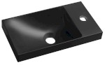 AGOS umývátko, litý mramor, 40x22cm, levé/pravé, černá mat AS400B