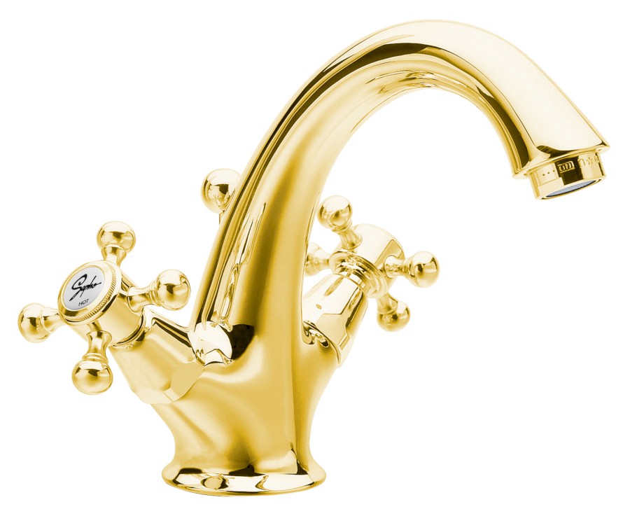 3275 (27427) ANTEA stojánková umyvadlová baterie vysoká s výpustí, zlato 3275