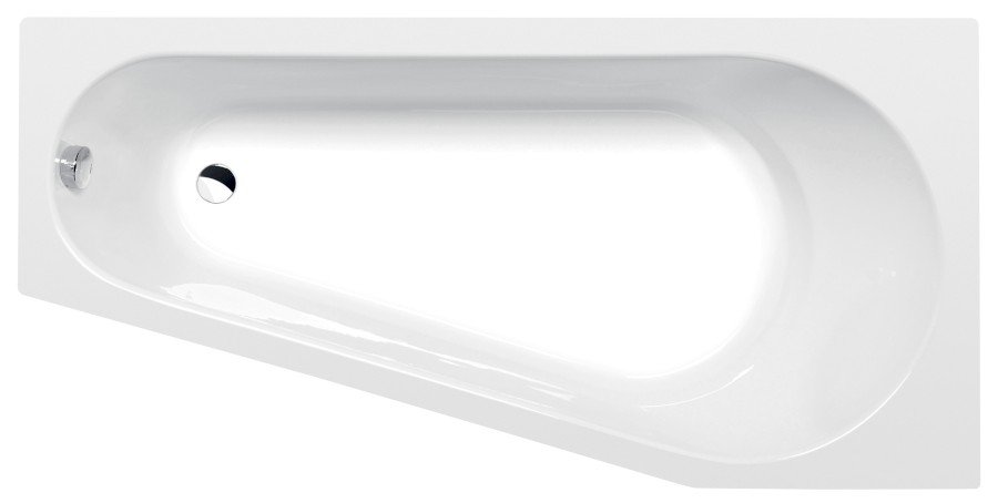 21111 (3648) PROJEKTA R asymetrická vana 160x80x44cm, bílá 21111