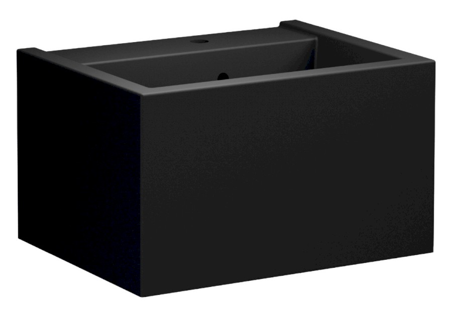 574031 (62067) KANAAL keramické umyvadlo 60x46,5cm, černá mat 574031